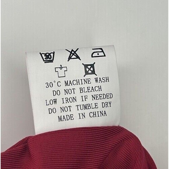 Luxveer Burgundy Criss Cross Back Velour Crop Top SIZE Large NWT - Picture 5 of 6